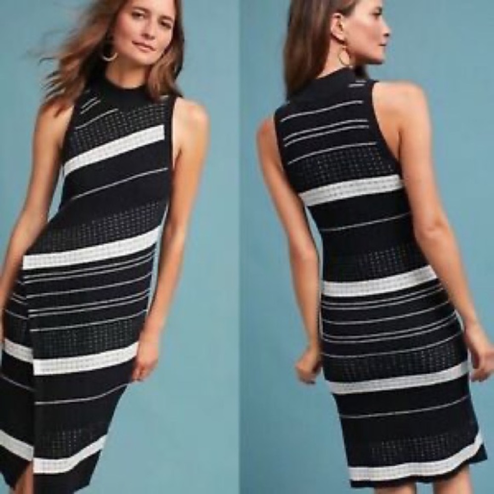 Anthropologie asymmetrical hem knit sweater dress